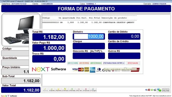 PDV com emissão de Cupom Fiscal S@T | NFC-e